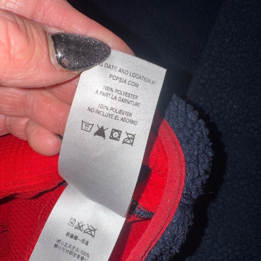 RARE PATAGONIA Men's Classic Retro-X® fleece navy & red zip up Jacket sz large - Picture 8 of 9